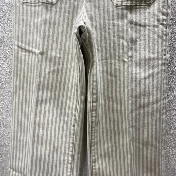 FRAME Women’s The Anchor Striped Crop Pants – Sea Mist Stripe – Size 27 - Picture 8 of 11